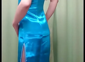 [no porn] cosplay like OW D.va with Auspicious Satin Mandarin Dress (@rik dejavu)