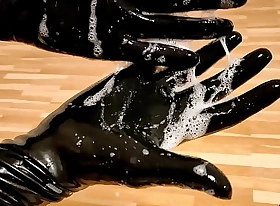 Spit play with latex gloves - Drooling on rubber (TRAILER)