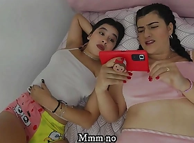 Bisexual stepsisters get horny adhering a lesbian videotape - Porn less Spanish