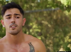 Enlisted guy fucks his best friend before leaving to military