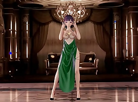 Honkai Impact Mei Raiden Sex and Dance Dark Green Apron Color Break off c separate Smixix